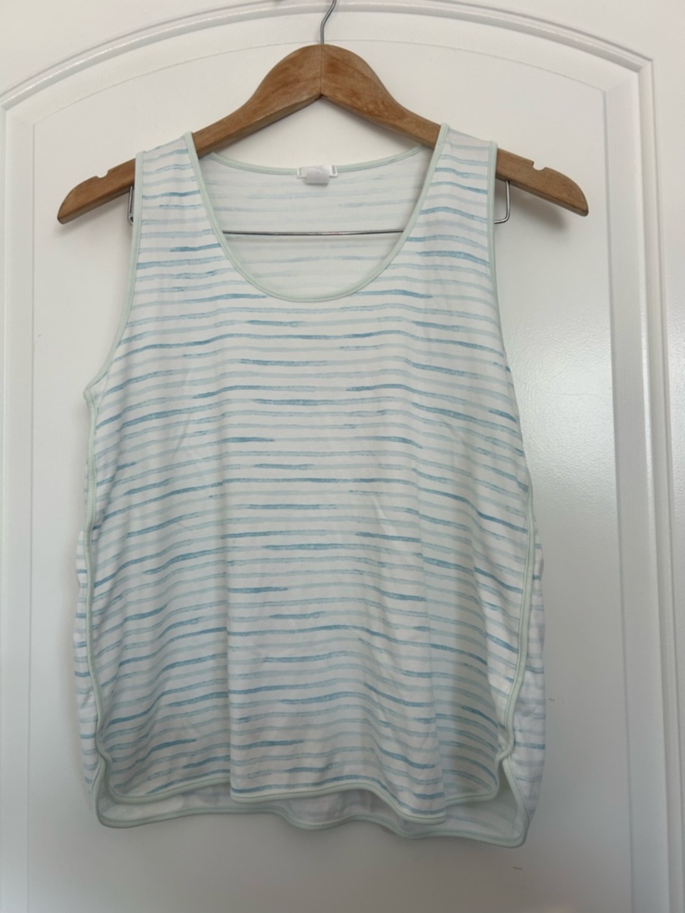 Striped Tank & Short Pajama Set - Mint/White - Picture 7 of 11